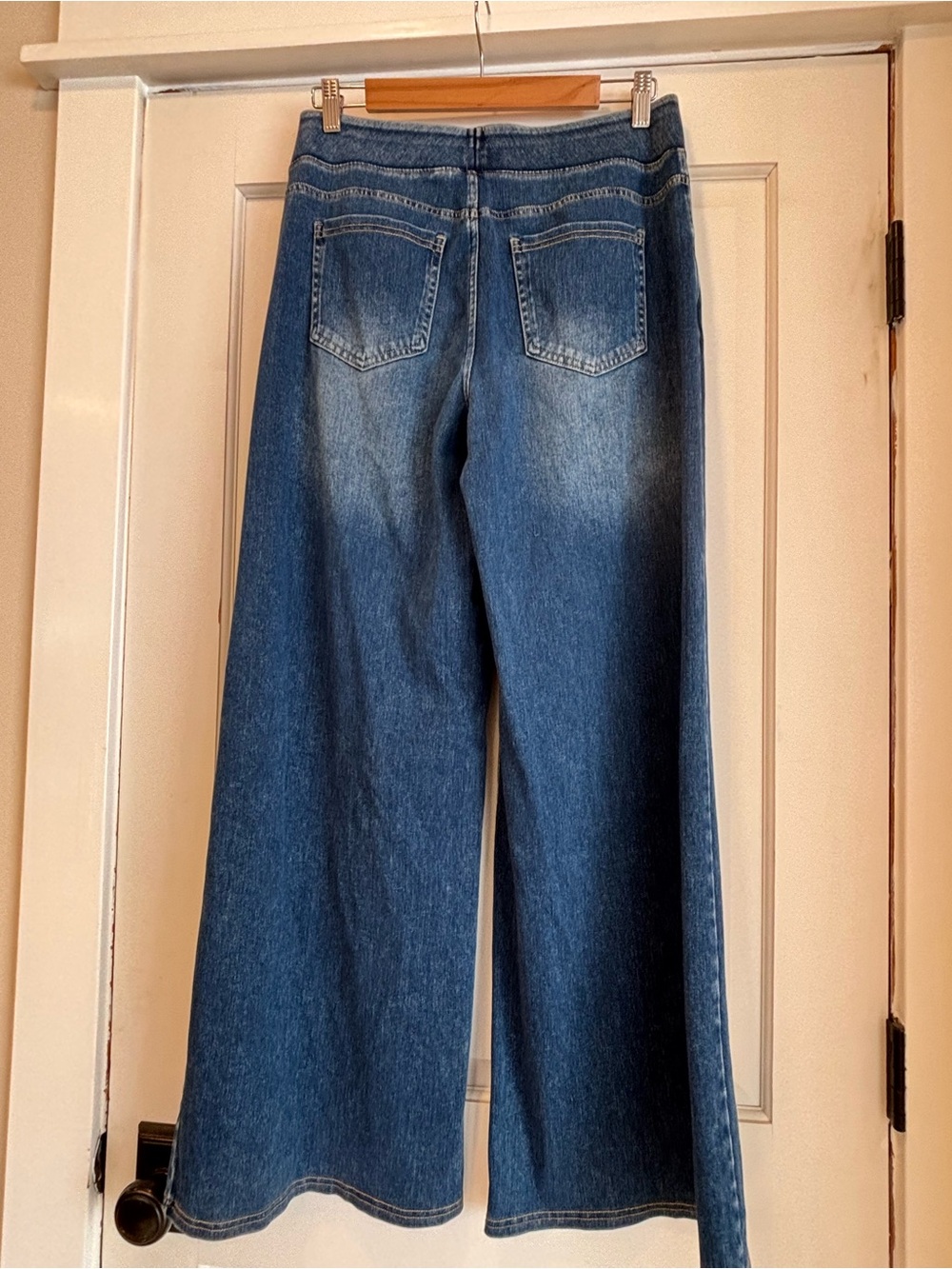 3 Pairs Halara Flex Denim Washed Casual Jeans, washed blue, washed black, black - Picture 3 of 9